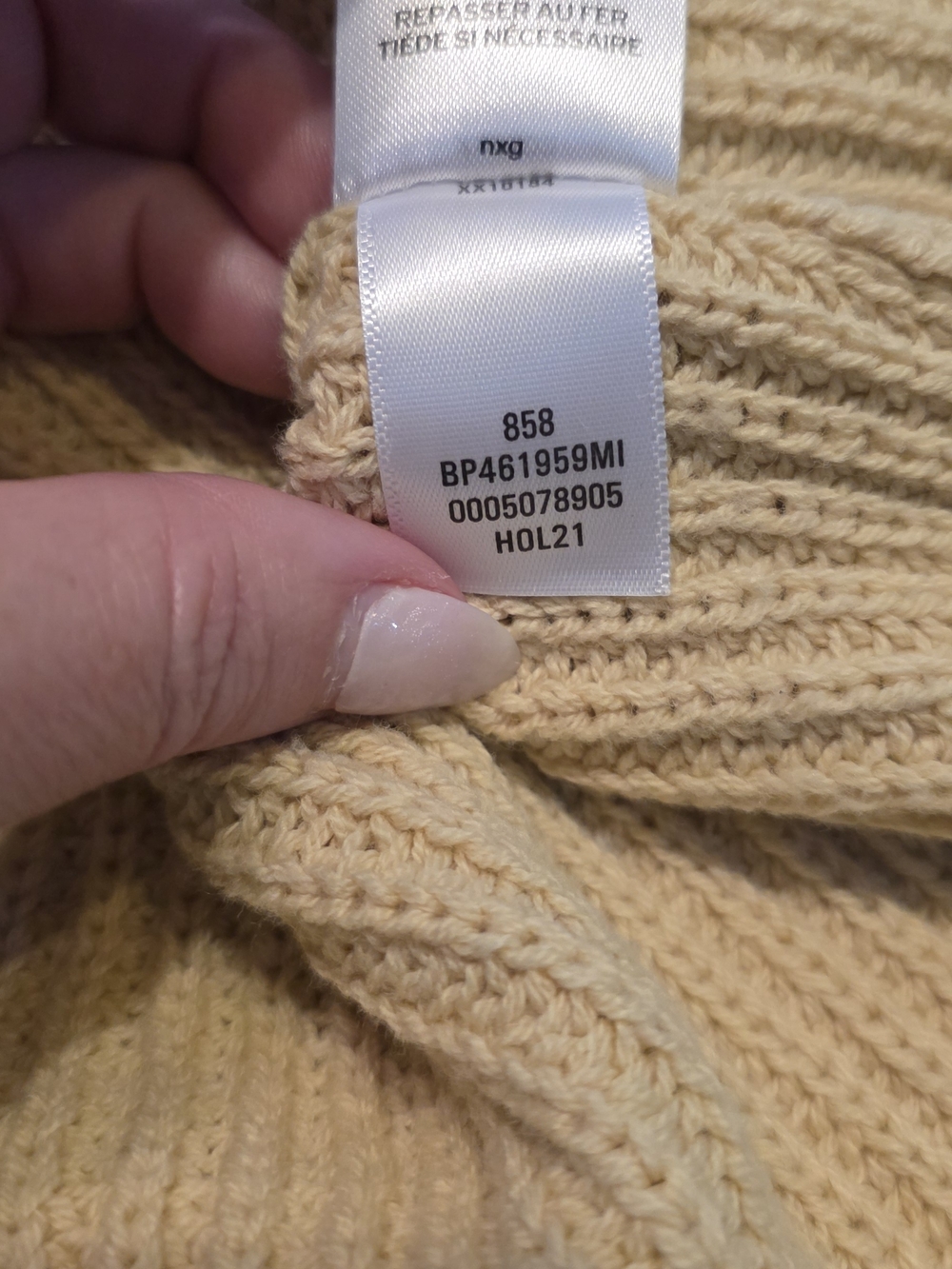 Madewell BP Womens Ribbed Crop Crewneck Sweater in Beige Cream Size Med Shaker - Picture 9 of 12